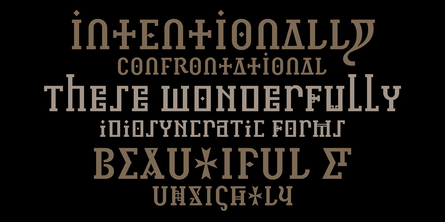 Beispiel einer Infidel Regular-Schriftart